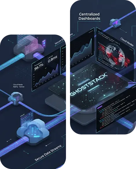 The GhostStack Platform system interface and architecture diagram